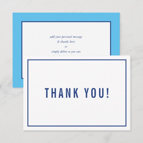 THANK YOU BAR MITZVAH modern simple royal blue
