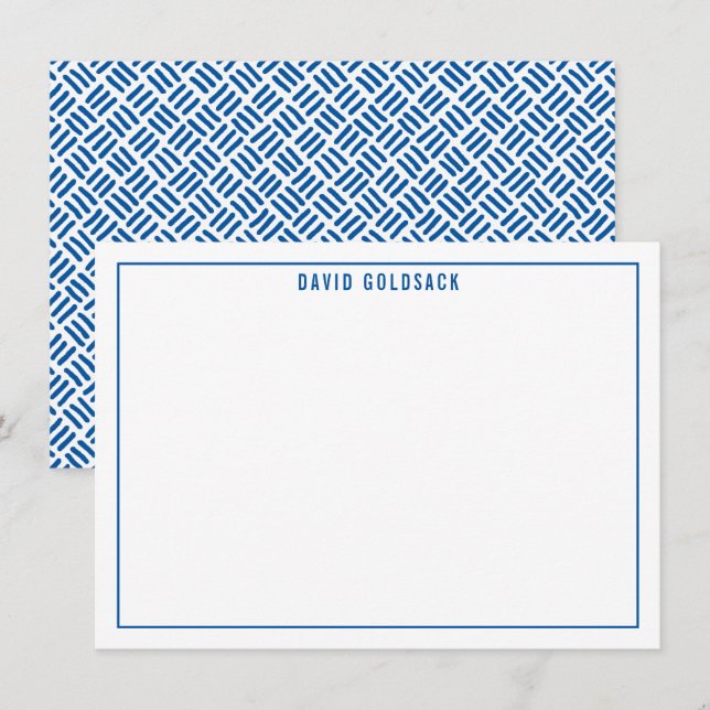 THANK YOU BAR MITZVAH modern simple royal blue Card (Front/Back)