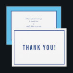 THANK YOU BAR MITZVAH modern simple royal blue Card<br><div class="desc">by kat massard >>> https://linktr.ee/simplysweetpaperie <<< A simple, stylish way to say thank you to your guest's for attending your event. Setup as a template it is simple for you to add your own details, or hit the customise button and you can add or change text, fonts, sizes etc TIP...</div>