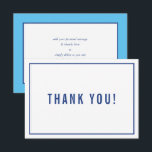 THANK YOU BAR MITZVAH modern simple royal blue Card<br><div class="desc">by kat massard >>> https://linktr.ee/simplysweetpaperie <<< A simple, stylish way to say thank you to your guest's for attending your event. Setup as a template it is simple for you to add your own details, or hit the customise button and you can add or change text, fonts, sizes etc TIP...</div>