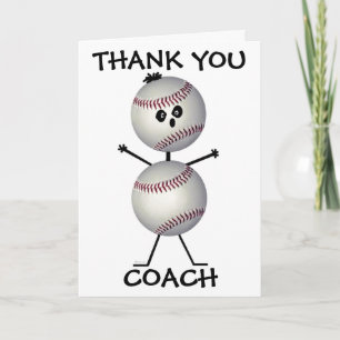 Thank You Baseball Coach Card