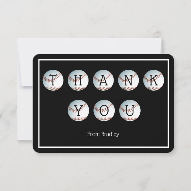 Thank You Baseball Custom Personalized (Front)