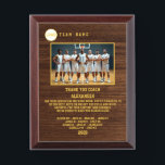 Thank You Basketball Coach, Custom Photo & Names Award Plaque<br><div class="desc">A personalized Basketball with the coach and players' names, along with their custom pictures, can serve as a memorable and unique memento for a team. This thoughtful gesture fosters a sense of unity, pride, and camaraderie among team members, while also providing a tangible reminder of their shared experiences and achievements...</div>