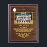Thank You Basketball Coach, Custom Photo & Names Award Plaque<br><div class="desc">A personalized Basketball with the coach and players' names, along with their custom pictures, can serve as a memorable and unique memento for a team. This thoughtful gesture fosters a sense of unity, pride, and camaraderie among team members, while also providing a tangible reminder of their shared experiences and achievements...</div>