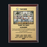 Thank You Basketball Coach, Custom Photo & Names Award Plaque<br><div class="desc">A personalized Basketball with the coach and players' names, along with their custom pictures, can serve as a memorable and unique memento for a team. This thoughtful gesture fosters a sense of unity, pride, and camaraderie among team members, while also providing a tangible reminder of their shared experiences and achievements...</div>