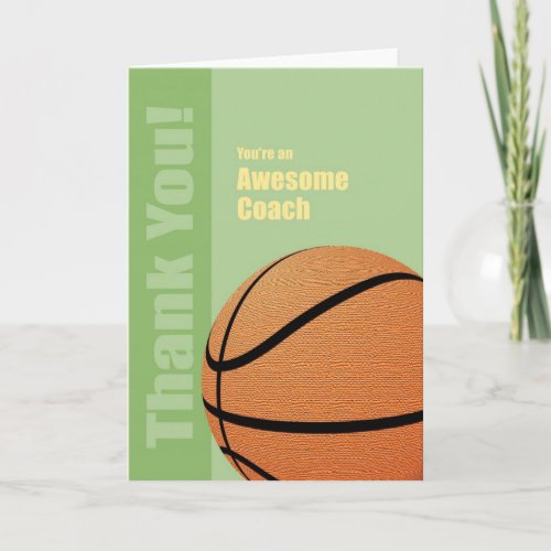 Thank You Basketball Coach Greeting Card