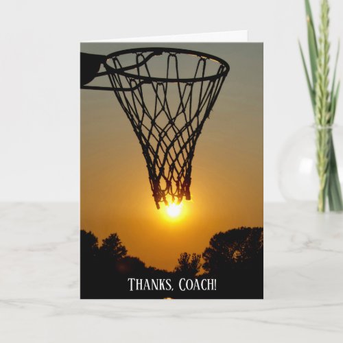 Thank you basketball coach sunset ball