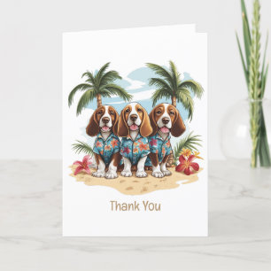 Thank You Basset Hound Dogs Hawaiian Shirts Card