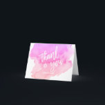 Thank you Bat Mitzvah Watercolor Purple Pink Girl<br><div class="desc">Say thank you to your guests with these beautiful watercolor Bat Mitzvah thank you cards.  White letters with star of David in middle.  Watercolor purple,  violet,  lavender,  pink,  peach colors.  Blank cards,  room to write personal message.  Get matching collection!</div>