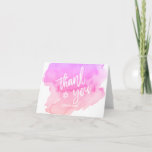 Thank you Bat Mitzvah Watercolor Purple Pink Girl<br><div class="desc">Say thank you to your guests with these beautiful watercolor Bat Mitzvah thank you cards.  White letters with star of David in middle.  Watercolor purple,  violet,  lavender,  pink,  peach colors.  Blank cards,  room to write personal message.  Get matching collection!</div>