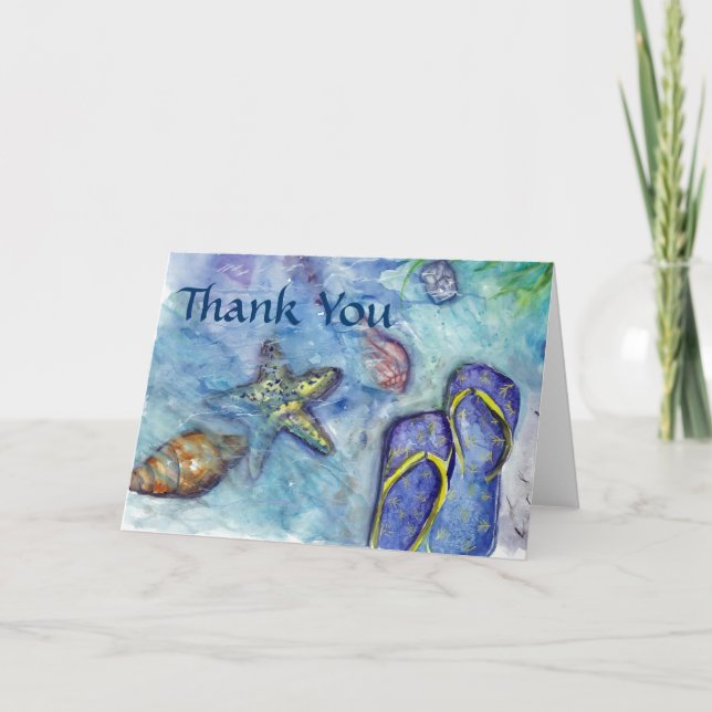 Thank You - Beach and Sea theme (Front)