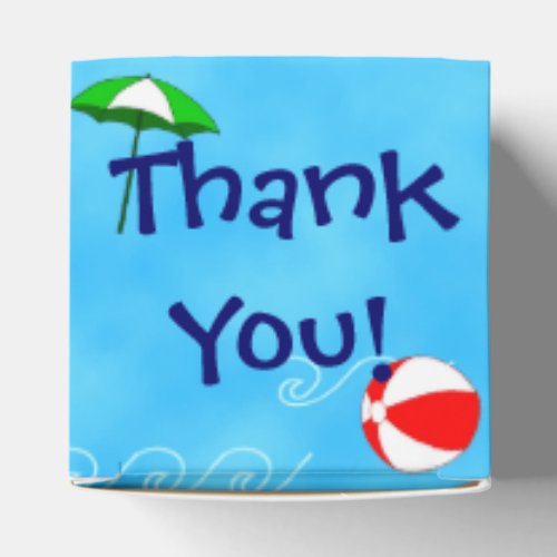 Thank You Beach Ball Pool Umbrella Party Favor Box