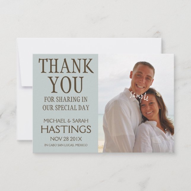 Thank You Beach Destination Wedding (Front)