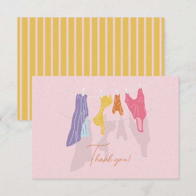 Thank you Beach Theme  Card (Front/Back)