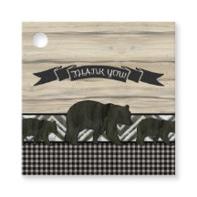 Thank You Bears Lumberjack Plaid Baby Boy Shower