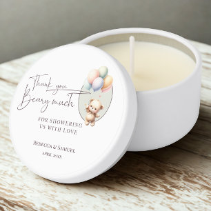 Thank You Beary Much, Bearly Wait Baby Shower Mini Candle Favors