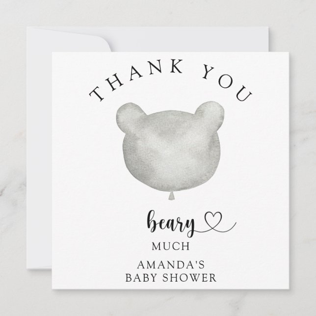 Thank you beary much card (Front)
