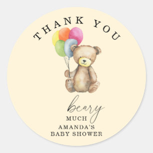 Thank you beary much classic round sticker
