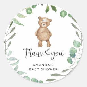 Thank you beary much classic round sticker