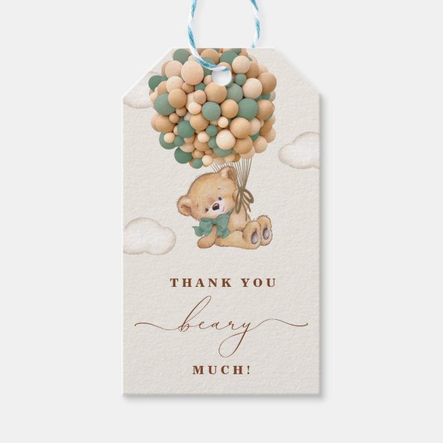Thank You Beary Much Gift Tags (Front)