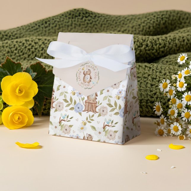Thank You Beary Much Knitted Woodland Bear Floral Favor Boxes (Thank You Beary Much Knitted Woodland Bear Floral Favor Boxes)