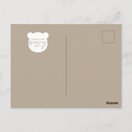 Thank You Beary Much Postcard | Zazzle