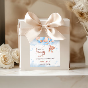 Thank You Beary Much Teddy Bear Baby Shower  Square Sticker