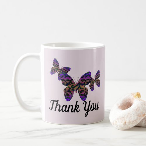 Thank You Beautiful Butterflies Vivid Appreciation Coffee Mug
