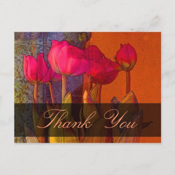 Thank You Beautiful Tulips Postcard by DonnaGrayson_Photos at Zazzle