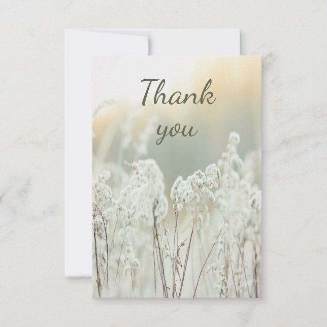 Thank You Beautiful White Garden Flowers Card (Front)