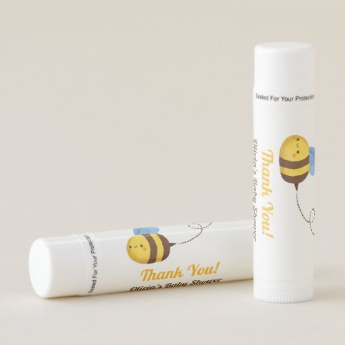 Thank You Bee Baby Shower Favor Lip Balm