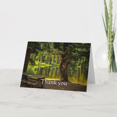 Thank You Being Awesome Lake Trees Wilderness Park Card