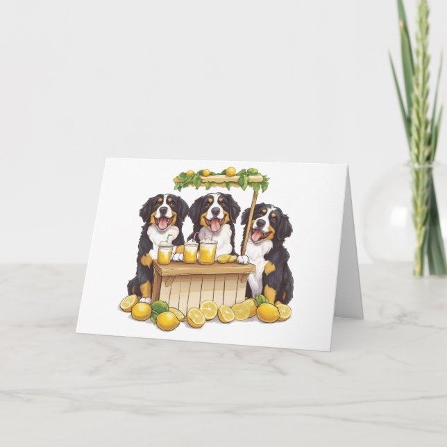 Thank You Bernese Mountain Dogs Lemonade Stand (Front)
