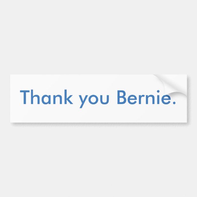 Thank you Bernie bumper sticker (Front)
