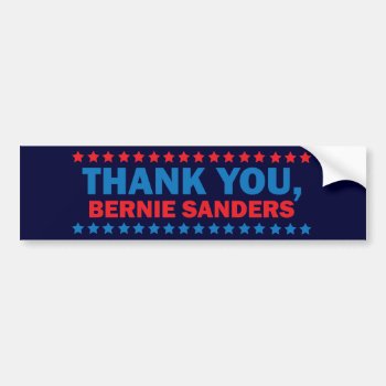 Thank You  Bernie Sanders Bumper Sticker by nyxxie at Zazzle