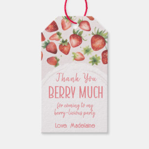 Thank You Berry Much 1st Berry First Birthday Gift Tags