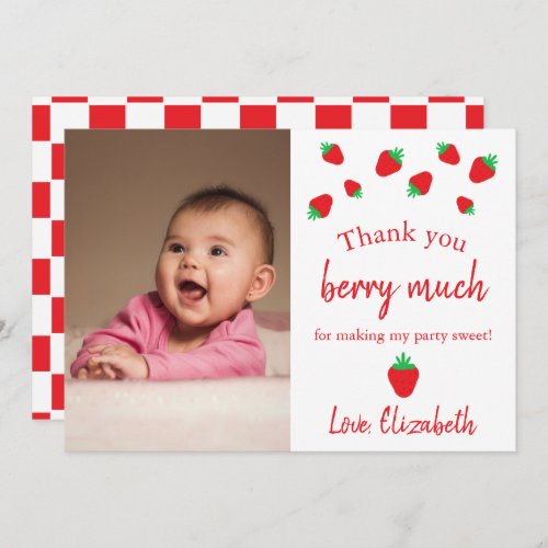 Thank You Berry Much Birthday Thank You Card