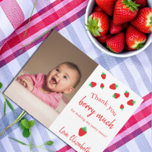 Thank You Berry Much Birthday Thank You Card