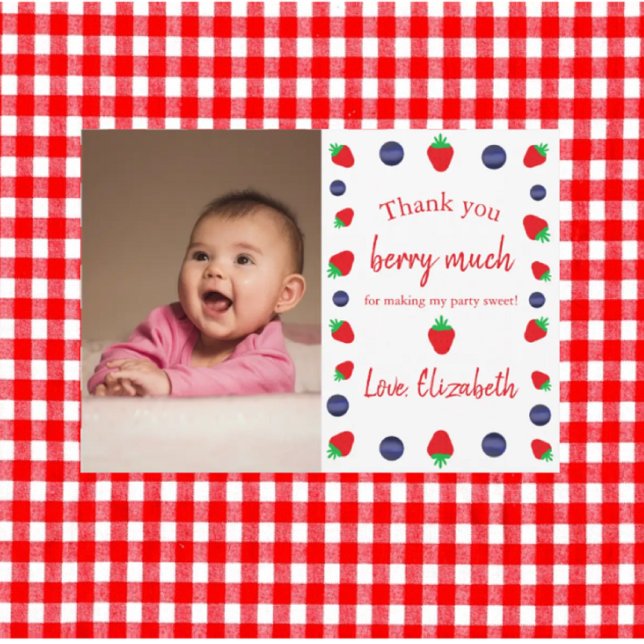 Thank You Berry Much Birthday Thank You Card (Creator Uploaded)