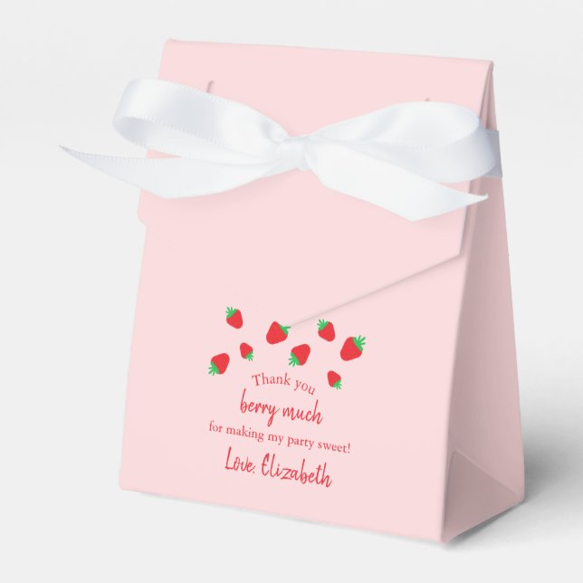 Thank You Berry Much Birthday Thank You Favor Boxes (Front Side)