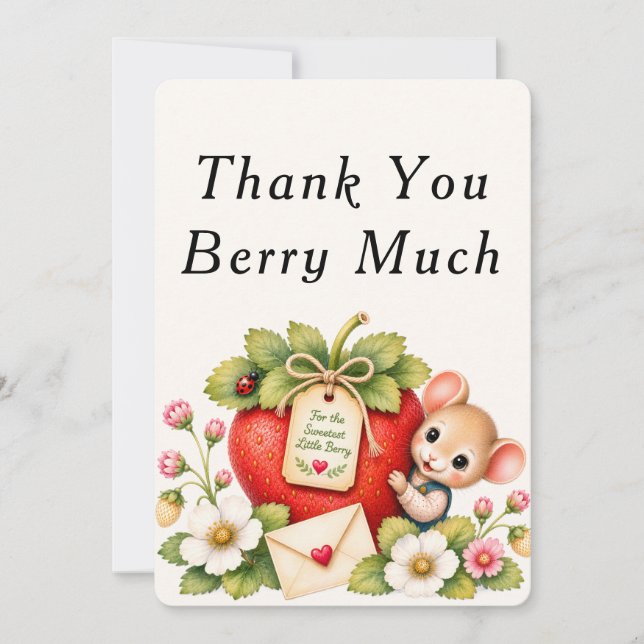 Thank You Berry Much Card (Front)