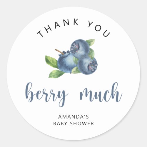 Thank you berry much  classic round sticker