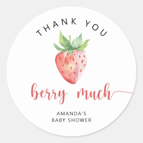Thank you berry much  classic round sticker