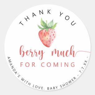 Thank you berry much classic round sticker