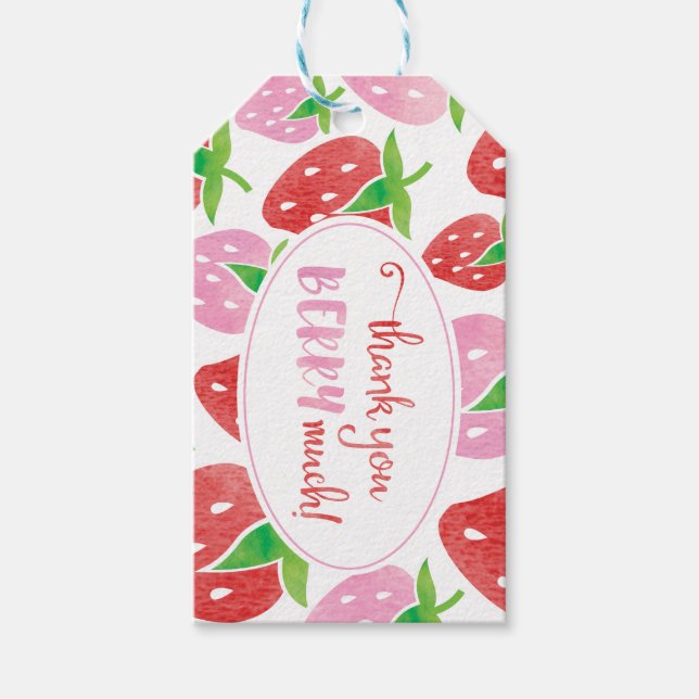 Thank you BERRY much Favor Tag (Front)