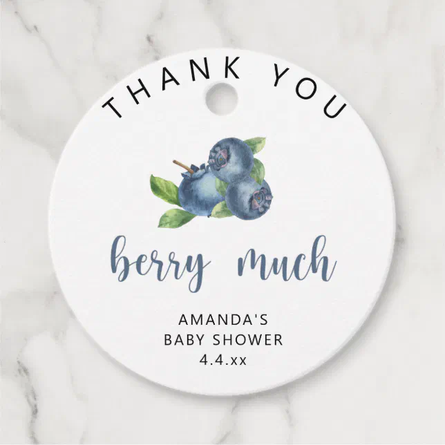 Thank you berry much favor tags | Zazzle