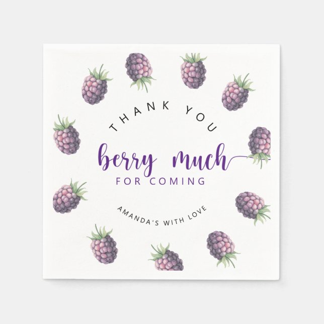 Thank you berry much  napkins (Front)