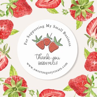 Thank You Berry Much Sticker