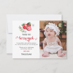 Thank You 'Berry Much' Strawberry Birthday Photo