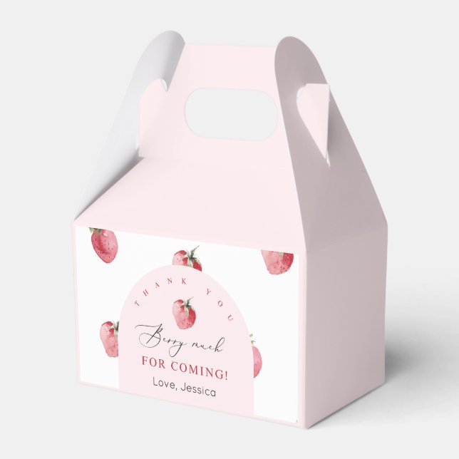 Thank you berry much strawberry favor boxes (Front Side)